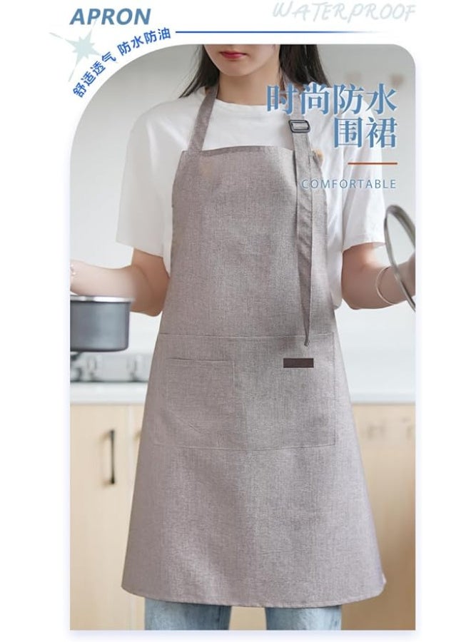 Orchid Premium Adjustable Kitchen Apron for Cooking, Waterproof & Oil-Resistant Cooking Apron for Women with Large Front Pocket, Durable Fabric, Universal Fit Apron, Chef Apron 75x70cm - Image 4
